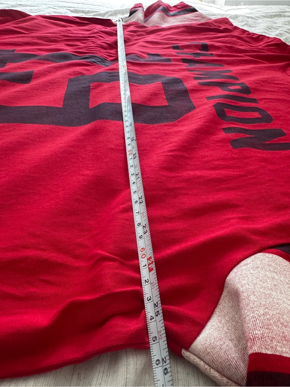 Champion Red Graphic Tee with Navy Number - Picture 4 of 4